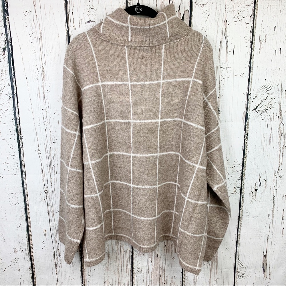 Madewell Windowpane Cozy Turtleneck Sweater - Picture 4 of 9